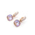 Fashion Square Pendant Hoop Earrings for Women made with Austrian Crystal Wedding Party Bijoux Jewellery Accessorise Girls Gift