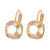 Fashion Square Pendant Hoop Earrings for Women made with Austrian Crystal Wedding Party Bijoux Jewellery Accessorise Girls Gift
