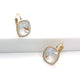 Fashion Square Pendant Hoop Earrings for Women made with Austrian Crystal Wedding Party Bijoux Jewellery Accessorise Girls Gift