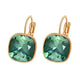 Fashion Square Pendant Hoop Earrings for Women made with Austrian Crystal Wedding Party Bijoux Jewellery Accessorise Girls Gift