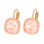 Fashion Square Pendant Hoop Earrings for Women made with Austrian Crystal Wedding Party Bijoux Jewellery Accessorise Girls Gift