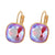 Fashion Square Pendant Hoop Earrings for Women made with Austrian Crystal Wedding Party Bijoux Jewellery Accessorise Girls Gift