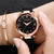 Fashion Women Watches NEW Luxury Gold Black Stainless steel Watch Leisure Ladies quartz Starry Wrist Watch Gift Montre Femme /C