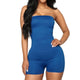Fashion Women's Jumpsuits 2019 Trend Summer Playsuit Off Shoulder Strapless Solid Pure Sexy Jumpsuit Sportwear Party Plausuits