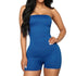 Fashion Women's Jumpsuits 2019 Trend Summer Playsuit Off Shoulder Strapless Solid Pure Sexy Jumpsuit Sportwear Party Plausuits