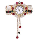 FashionNew Ladies Quartz Watch Exquisite Full Diamond Pendant Gemstone Watch New Simple Ladies Personality Compact Women Watches