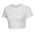 Feitong Short Sleeve Short T-shirt Womens Casual Solid O-Neck Tee T-shirt Tops Blusa Summer White Shirt Tees Clothes Cropped