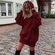 Female Fashion Sweatershirts Women Plus Size Casual Harajuku Hoodies Loose Solid Long Sleeve Top Blouse Hoodies Kawaii Clothing