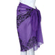 FishSunDay Women Leaf Print Sunscreen Shawl Split Beach Bikini Swimwear Wrap Coverup Skirt Swimsuit 0712