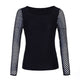 Fishnet T Shirt Women Low Cut Long Sleeve Tops Punk Rock Gothic Net Shirt Camiseta Mujer Tee Shirt Femme Slim Tshirt Women
