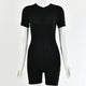 Fitness Women Skinny Bodysuit Long Sleeve Biker Playsuit Solid Cotton  Romper 2019 Female Zipper Up Neck Casual Bodysuit Outfits