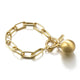 Flashbuy Simple Chain Bracelets For Women Fashion Gold Color Ball Charm Lock Alloy Bangles Costume Jewellery Gift