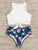 Floral Print Bikini Set High Neck Swimwear Women Lace Up Two Pieces Swimsuit Sexy Girl Beach Bathing Suit High Waist Bikini