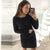 Free Ostrich 2019 Women Winter Long Sleeve Solid Sweater Fleece Warm Basic Short Mini Dress Cashmere Daily Wearing Mini Dress