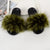 Fur Slippers Women Real Fox Fur Slides Comfort Home Furry Flat Sandals Female Cute Fluffy House Shoes Sweet Ladies Shoes Size 45