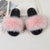 Fur Slippers Women Real Fox Fur Slides Comfort Home Furry Flat Sandals Female Cute Fluffy House Shoes Sweet Ladies Shoes Size 45