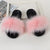 Fur Slippers Women Real Fox Fur Slides Comfort Home Furry Flat Sandals Female Cute Fluffy House Shoes Sweet Ladies Shoes Size 45