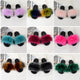 Fur Slippers Women Real Fox Fur Slides Comfort Home Furry Flat Sandals Female Cute Fluffy House Shoes Sweet Ladies Shoes Size 45