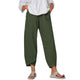 Gray European And  Casual Loose Cotton And Linen Butterfly Printed Wide-leg Pants Women Vertical Flower Pants