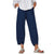 Gray European And  Casual Loose Cotton And Linen Butterfly Printed Wide-leg Pants Women Vertical Flower Pants