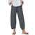 Gray European And  Casual Loose Cotton And Linen Butterfly Printed Wide-leg Pants Women Vertical Flower Pants