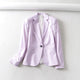 Green/Pink/Purple color Womens basic Blazer+Pant Suit Sets long sleeve lapel collar office lady zoravicky Blazers solid pant Set