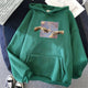 Hands print Oversized Womens hoodie Kawaii Loose Streetwear Sweatshirts Women Hooded Simple Pullovers Korean Style Warm