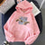 Hands print Oversized Womens hoodie Kawaii Loose Streetwear Sweatshirts Women Hooded Simple Pullovers Korean Style Warm