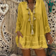 Hollow Out Women's Blouse Casual Loose 5XL Women's Blouse Large Size Polka Dot Chiffon Shirts V Neck Long Sleeve Blouse Women