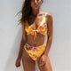 Hot Bikini Set Off The Shoulder Print Ruffled Bikini Plus Size Women's Swimsuit Women Brazilian Biquini Thong Bikini Set Mujer
