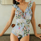 Hot Bikini Set Off The Shoulder Print Ruffled Bikini Plus Size Women's Swimsuit Women Brazilian Biquini Thong Bikini Set Mujer