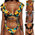 Hot Bikini Set Off The Shoulder Print Ruffled Bikini Plus Size Women's Swimsuit Women Brazilian Biquini Thong Bikini Set Mujer