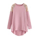 Hot Sale Blouse Shirts Women Contrast Sequin Patchwork Blouse Plus Size 5XL O-Neck Long Sleeve Top chemisiers femme 2019 @45