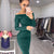 Huge Suede 2019 spring Dress Women slash neck Long Sleeve off shoulde mid-calf Dress sexy Bodycon dresses woman party night