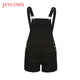 JAYCOSIN Loose Overalls Jeans Women Denim Bib Hole Pants  Demin Shorts Jumpsuit Wear Wild Single Items Elasticized Waistband