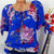 JAYCOSIN Plus Size Women Short Sleeve Blouse Print Off Shoulder Blouse Pullover Tops Stylish Loose Lady Shirt