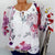 JAYCOSIN Plus Size Women Short Sleeve Blouse Print Off Shoulder Blouse Pullover Tops Stylish Loose Lady Shirt
