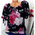 JAYCOSIN Plus Size Women Short Sleeve Blouse Print Off Shoulder Blouse Pullover Tops Stylish Loose Lady Shirt