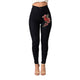 JAYCOSIN Women Sexy Skinny Fashion  Floral Applique Jeans High Waist Stretch Pencil Pants Polyester Material Fashion Sexy Style