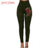 JAYCOSIN Women Sexy Skinny Fashion  Floral Applique Jeans High Waist Stretch Pencil Pants Polyester Material Fashion Sexy Style