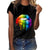 JAYCOSIN Women Tshirt 2019 Plus Size Lips Gesture Print Short Sleeve T-Shirt Women funny Tops T-shirts for women top female tops