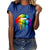 JAYCOSIN Women Tshirt 2019 Plus Size Lips Gesture Print Short Sleeve T-Shirt Women funny Tops T-shirts for women top female tops