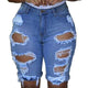Jeans Woman Elastic Destroyed Hole Jeans Mujer Leggings Plus Short Pants Denim Shorts Ripped Jeans 2018 hot sale c0401