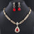 Jiayijiaduo Wedding Dress Jewellery Sets Glass Purple Charm Crystal Necklace Earrings Sets for Women Parure Bijoux Femme Dubai