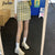 Jielur Plaid Summer Skirt 2020 New Jupe Femme Slim Skirt High Waist Mini Skirts Womens Split Blue Chic Skirt S-L