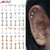 Jovivi 18 Pcs Stainless Steel Acrylic Labret Monroe Ring Lip Ring Ear Helix Ring Ear Stud Lip Studs Body Piercing Jewellery 16Ga