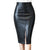 KANCOOLD  Women PU Leather Midi Skirt Autumn Winter Ladies Package Hip Front or Back Slit Pencil Plus Size Skirt