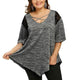 KANCOOLD tops high quality Fashion Plus Size Flare Sleeve Top Asymmetrical Tunic Lace t-Shirt summer tops for women 2018MA7