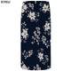 KYKU Flower Skirts Women Black 3d Print Leaves Casual Retro Pencil Floral Sexy Ladies Skirts Womens Funny Sundresses