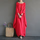 Kaftan Womens Maxi Dress Summer O Neck Long Sleeve Spring Cotton Linen Gown Robe Dresses Plus Size Large Size Dresses